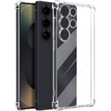 Oem Mayaxess, Ovitek za Galaxy S25 Ultra iz silikona z ojačanimi vogali proti padcem, Prozorna, (5000274331) | Shoptok.si