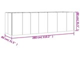  Povišena vrtna gredica 280 x 80 x 80 cm od čelika COR-TEN | shoptok.hr