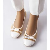 Gemre White-beige ballet flats with a bow Dufour | Shoptok.si