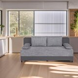 P & B ZOFA S POSTELJNO FUNKCIJO, siva tekstil, leseni material | Shoptok.si