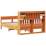 vidaXL Krevet s regalom za knjige bez madraca 140x200 cm od borovine | shoptok.hr