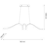 LED luster na sajli LOOP LED/28W/230V, crni | Eponuda.com