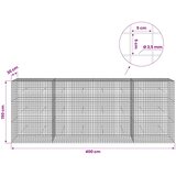  Gabion s žicom debljine 3,5 mm i mrežom 5x5 cm 400x30x150 cm | shoptok.hr