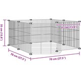  Kavez za kućne ljubimce s 8 panela i vratima crni 35x35 cm čelik | Eponuda.ba