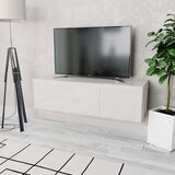 vidaXL TV omarica iverna plošča 120x40x34 cm visok sijaj bela Cene