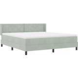 vidaXL Box Spring postelja z vzmetnico svetlo siva 180x200 cm žamet | Shoptok.si