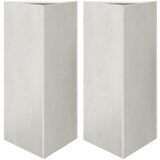 Maison Chic Vrtno korito - Greda - Cvetlični Lonec 2 kosa trikotnik 40x40x75 cm nerjavno jeklo, (21790144) | Shoptok.si