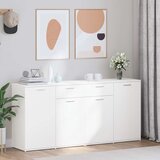 Komoda bijela 160 x 36 x 75 cm od konstruiranog drva | shoptok.hr