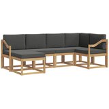 vidaXL Zunanja garnitura za sedenje 6 pcs Bela in antracit Poliester, (5000279848) | Shoptok.si
