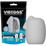 VibEggs Twisty Tongues - vibracijsko jaje masturbator (bijelo) | shoptok.hr