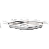 Posude Gastronorm 8 kom GN 1/2 40 mm od nehrđajućeg čelika | shoptok.hr