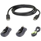 Aten Komplet kablov 2L-7D02UDPX4 DisplayPort KVM priključni kabel 1.80 m črna, (20416841) | Shoptok.si