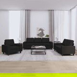 vidaXL 3-dijelni set sofa crni od tkanine | shoptok.hr
