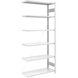 eurokraft pro Skladiščni sestavljiv regal, RAL 7035, lahka izvedba, višina regala 2500 mm, priključni regal, širina x globina 1000 x 500 mm | Shoptok.si