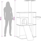  Mačje drvo s sisalnim postoljima za grebanje Svjetlosiva 173 cm | shoptok.hr