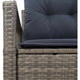  2-sedežni vrtni kavč z blazinami siv poly rattan, (22015739) | Shoptok.si
