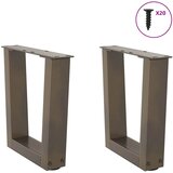  Noge za klub stolić V-oblik 2 kom Prirodni čelik 40 x (30-31,3) cm Čelik | Shoptok.si