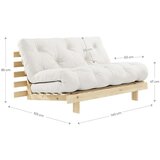 Karup Bež/krem sklopiva sofa 140 cm Roots – | shoptok.hr