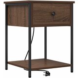 vidaXL Nočna omarica Rjav hrast 42 x 41 x 56 cm Konstruiran les, (5000161297) | Shoptok.si