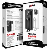 Powerbank AN-005 10000MAH PD22,5W KABAL 2U1 ANKA CRNI u