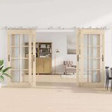  Oprema za drsna vrata 400 cm nerjaveče jeklo srebrne barve, (22046681) | Shoptok.si