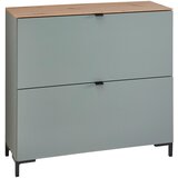 Voleo viseča omara za čevlje žajbljevo zelena, hrast artisan | Shoptok.si