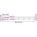  Vrtna ograda s vrhom koplja Čelik 1070x150 cm Crna | Shoptok.si