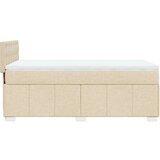 vidaXL Box spring postelja z vzmetnico krem 90x190 cm blago, (21309953) | Shoptok.si