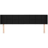  Uzglavlje s ušima crno 183x16x78/88 cm od tkanine | shoptok.hr