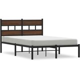  Okvir kreveta bez madraca s uzglavljem boja hrasta 120x200 cm | shoptok.hr