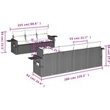 8-dijelni set vrtnih sofa od poliratana s jastucima bež | shoptok.hr