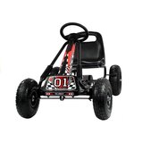  Go-Kart na pedale A-15 s pumpanim kotačima - crni | shoptok.hr
