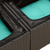  Vrtna garnitura - 11-dijelni set vrtnih sofa od poliratana s jastucima crni - Crna 2x corner+6x centre+2x sofa+1x garden+12x bac | shoptok.hr