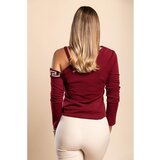 Fenzy Majica Z Geometrijskim Potiskom, Bordo | Shoptok.si