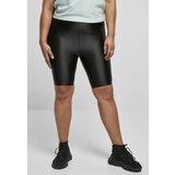 Urban Classics ladies highwaist shiny metallic cycle shorts black Cene