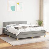  box spring s madracem svjetlosiva 160x200 cm tkanina | shoptok.hr