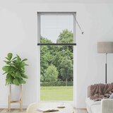 vidaXL Okenska roleta z zavesami Drugo Temno siva 90 x 220 cm Aluminij | Shoptok.si