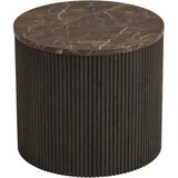 House Nordic Okrogla stranska mizica z mizno ploščo v marmornem dekorju ø 45 cm Rota – Cene