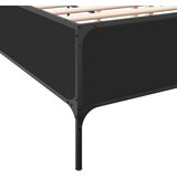 vidaXL Posteljni okvir črn 120x190 cm inženirski les in kovina, (21128499) | Shoptok.si
