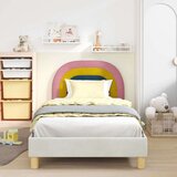  Otroški posteljni okvir z vznožjem krema 90 x 200 cm Žamet, (5000104802) | Shoptok.si