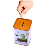  Piggy bank Dinosaur in the car Learning to save Metal White 11x8cm | shoptok.hr