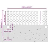 vidaXL Ograjne palice 11 kos U-kanalček 40 cm Cinkovano jeklo, Šesterokotna ograja 0.4x25 m Cinkovano jeklo | Shoptok.si