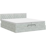  Podesivi krevet s madracem Svjetlosiva 200 x 200 cm Baršun | shoptok.hr