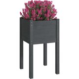  Vrtna sadilica siva 40 x 40 x 70 cm od masivne borovine | shoptok.hr