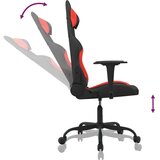  Igraća stolica crno-crvena od tkanina - Crna i crvena 1 Bez naslona za noge | shoptok.hr