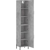  Visoka komoda siva betona 34 5x34x180 cm od konstruiranog drva | shoptok.hr
