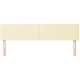  Posteljno vzglavje 2 kosa krem 80x5x78/88 cm umetno usnje, (20953044) | Shoptok.si