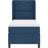 Box Spring Krevet s Madracem - Plava 80x200 cm Tkanina | shoptok.hr