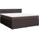 vidaXL Krevet s oprugama i madracem tamnosmeđi 180x200 cm tkanina | shoptok.hr