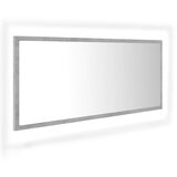 Maison Chic LED kopalniško Ogledalo - Zrcalo - Kozmetično ogledalo betonsko sivo 100x8,5x37 cm akril, (21698051) | Shoptok.si